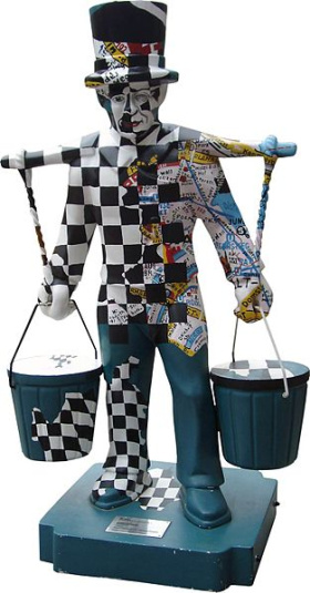 Eine von mehreren Hans-Hummel-Figuren in Hamburg